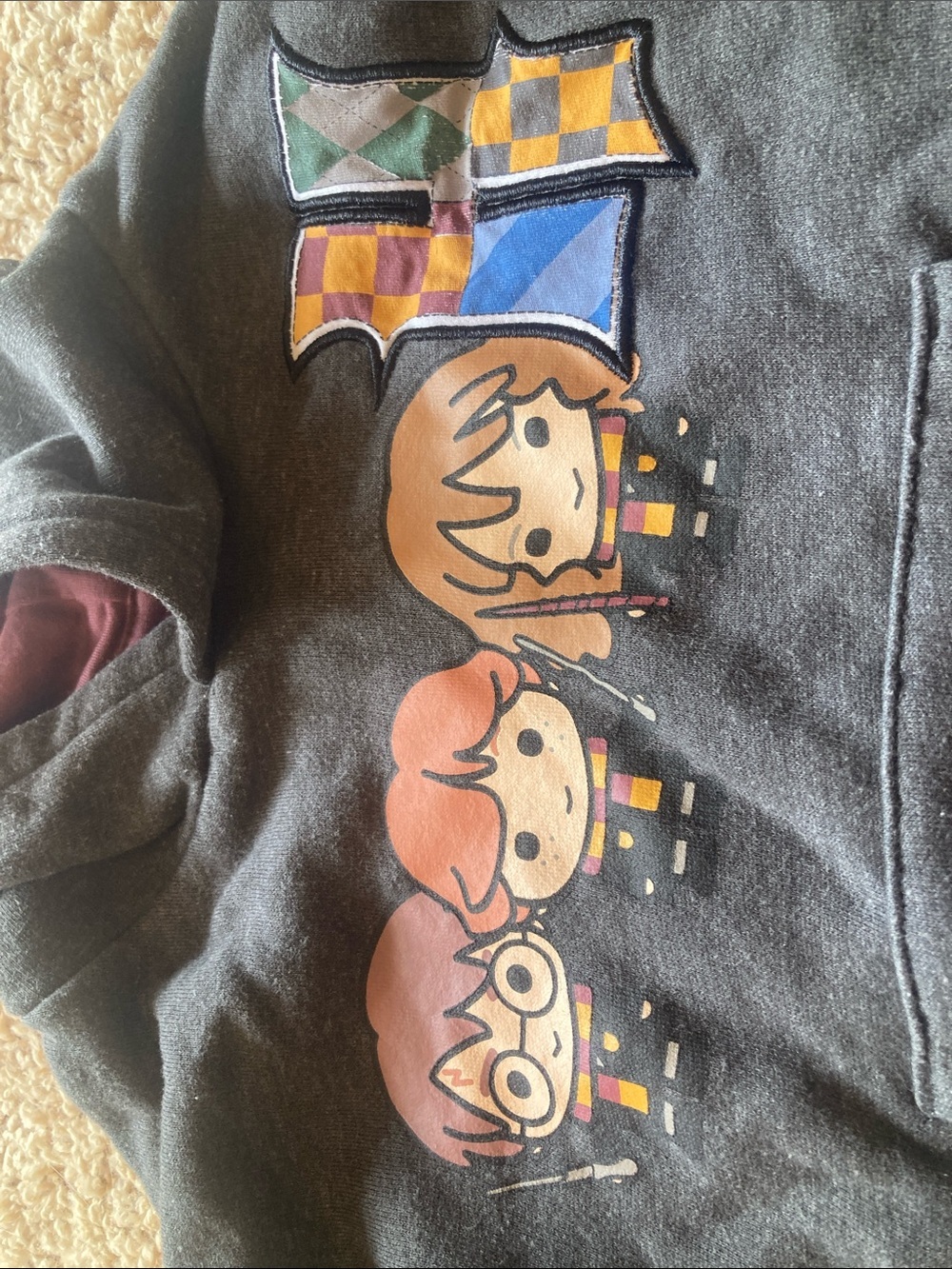Kids Harry Potter Character Hoodie with Maroon Lined Hood - Picture 5 of 8